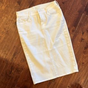 Mother Stretch Denim Peg Slit Skirt